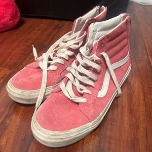 Vans Pink Suede High Tops
